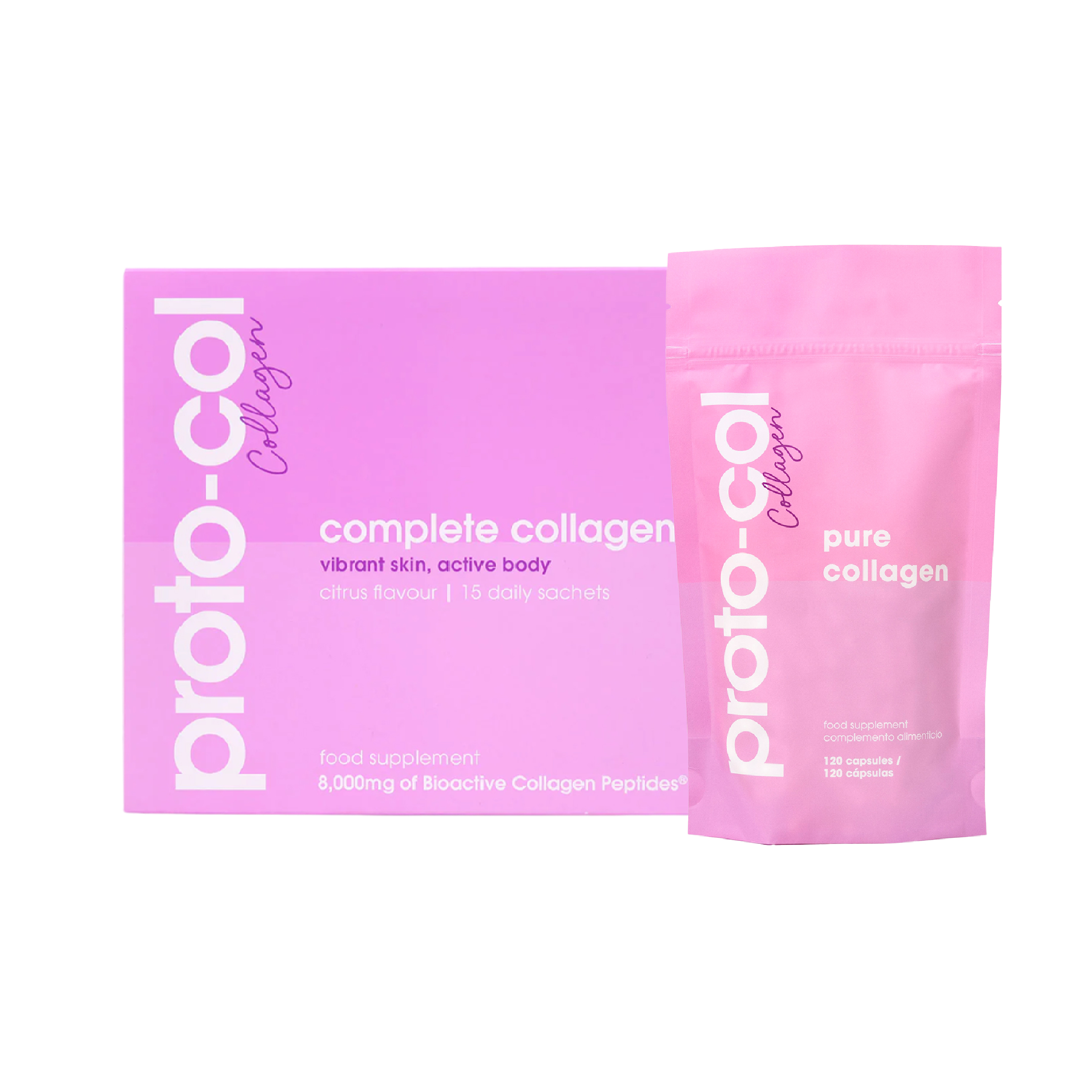 Tratamiento de inicio Colágeno hidrolizado bebible + cápsulas para piel, cabello, uñas y cuerpo activo