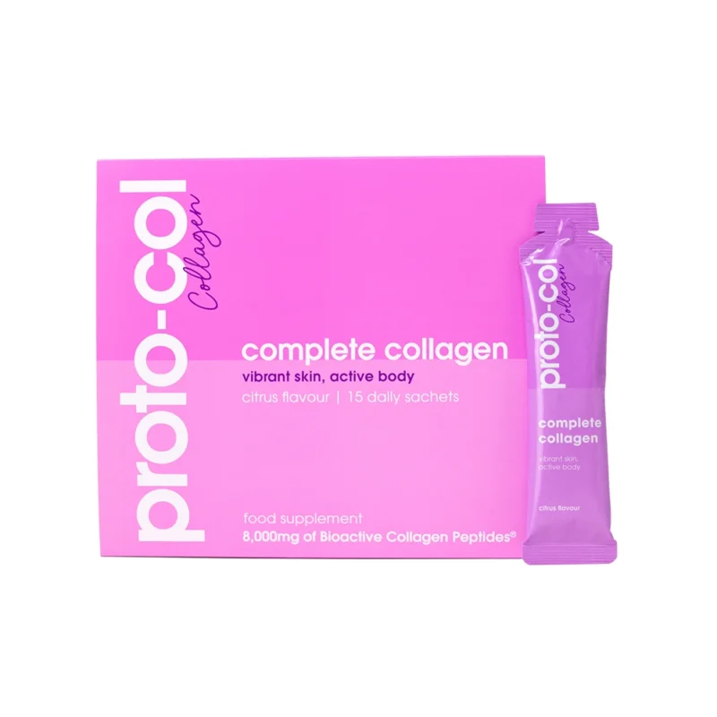 Sachets de 8,000mg de colágeno y vitaminas para articulaciones, piel, cabello y uñas