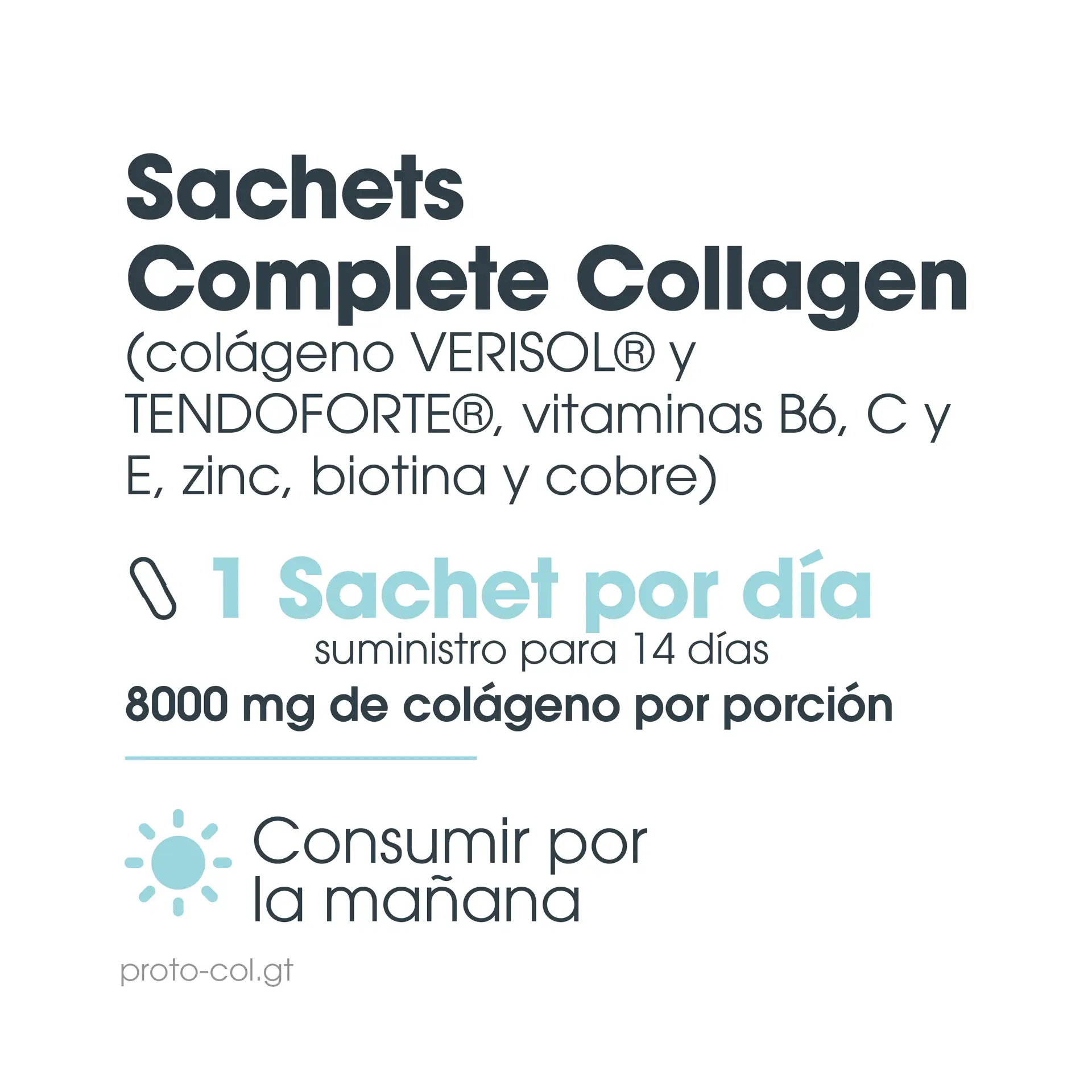 Sachets de 8,000mg de colágeno y vitaminas para articulaciones, piel, cabello y uñas - Imagen 3